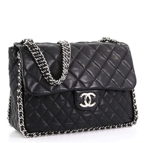 quilted chain bag chanel|chanel chain strap shoulder bag.